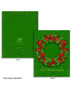 Lehua 'I'iwi Wreath Note Cards