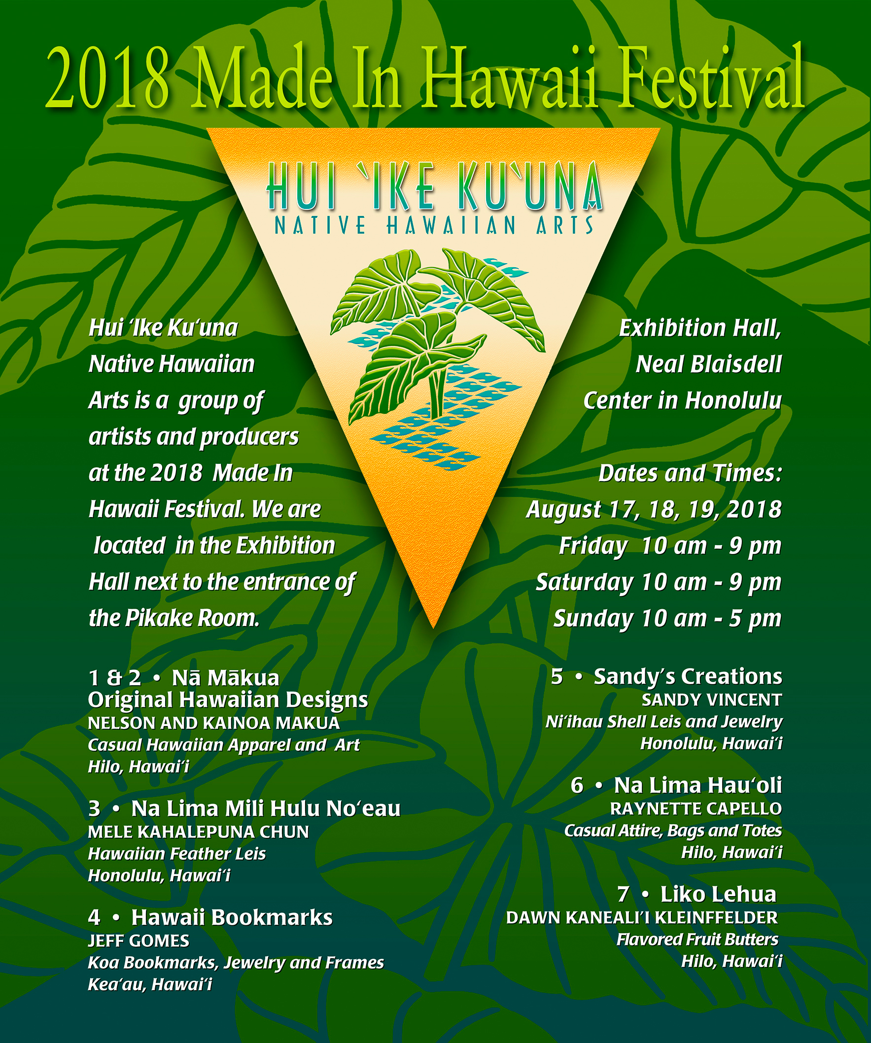 Hui 'Ike Ku'una 2018 Made In Hawai'i Festival